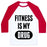 Virgin Teez  Baseball Tee Unisex Classic Baseball Tee / x-small / White/Red FITNESS IS MY DRUG UNISEX CLASSIC BASEBALL TEE