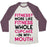 Virgin Teez  Baseball Tee Unisex Tri-Blend Baseball Tee / small / Oatmeal / Maroon FITNESS MORE LIKE FITNESS WHOLE CUPCAKE UNISEX TRI-BLEND BASEBALL TEE