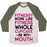 Virgin Teez  Baseball Tee Unisex Tri-Blend Baseball Tee / small / Oatmeal / Moss FITNESS MORE LIKE FITNESS WHOLE CUPCAKE UNISEX TRI-BLEND BASEBALL TEE