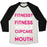 Virgin Teez  Baseball Tee Unisex Tri-Blend Baseball Tee / small / Oatmeal / Black FITNESS MORE LIKE FITNESS WHOLE CUPCAKE UNISEX TRI-BLEND BASEBALL TEE