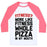 Virgin Teez  Baseball Tee Unisex Classic Baseball Tee / x-small / White/Neon Pink FITNESS? MORE LIKE FITNESS WHOLE PIZZA IN MY MOUTH UNISEX CLASSIC BASEBALL TEE