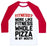 Virgin Teez  Baseball Tee Unisex Classic Baseball Tee / x-small / White/Red FITNESS? MORE LIKE FITNESS WHOLE PIZZA IN MY MOUTH UNISEX CLASSIC BASEBALL TEE
