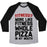 Virgin Teez  Baseball Tee Unisex Tri-Blend Baseball Tee / small / Athletic Gray / Black FITNESS? MORE LIKE FITNESS WHOLE PIZZA IN MY MOUTH UNISEX TRI-BLEND BASEBALL TEE