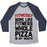 Virgin Teez  Baseball Tee Unisex Tri-Blend Baseball Tee / small / Athletic Gray / Navy FITNESS? MORE LIKE FITNESS WHOLE PIZZA IN MY MOUTH UNISEX TRI-BLEND BASEBALL TEE