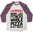 Virgin Teez  Baseball Tee Unisex Tri-Blend Baseball Tee / small / Oatmeal / Maroon FITNESS? MORE LIKE FITNESS WHOLE PIZZA IN MY MOUTH UNISEX TRI-BLEND BASEBALL TEE
