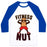 Virgin Teez  Baseball Tee Unisex Classic Baseball Tee / x-small / White/Blue FITNESS NUT UNISEX CLASSIC BASEBALL TEE