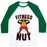 Virgin Teez  Baseball Tee Unisex Classic Baseball Tee / x-small / White/Dark Green FITNESS NUT UNISEX CLASSIC BASEBALL TEE