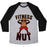 Virgin Teez  Baseball Tee Unisex Tri-Blend Baseball Tee / small / Athletic Gray / Black FITNESS NUT UNISEX TRI-BLEND BASEBALL TEE
