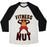 Virgin Teez  Baseball Tee Unisex Tri-Blend Baseball Tee / small / Oatmeal / Black FITNESS NUT UNISEX TRI-BLEND BASEBALL TEE