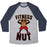 Virgin Teez  Baseball Tee Unisex Tri-Blend Baseball Tee / small / Athletic Gray / Navy FITNESS NUT UNISEX TRI-BLEND BASEBALL TEE