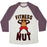 Virgin Teez  Baseball Tee Unisex Tri-Blend Baseball Tee / small / Oatmeal / Maroon FITNESS NUT UNISEX TRI-BLEND BASEBALL TEE