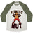 Virgin Teez  Baseball Tee Unisex Tri-Blend Baseball Tee / small / Oatmeal / Moss FITNESS NUT UNISEX TRI-BLEND BASEBALL TEE