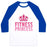 Virgin Teez  Baseball Tee Unisex Classic Baseball Tee / x-small / White/Blue FITNESS PRINCESS UNISEX CLASSIC BASEBALL TEE