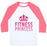 Virgin Teez  Baseball Tee Unisex Classic Baseball Tee / x-small / White/Neon Pink FITNESS PRINCESS UNISEX CLASSIC BASEBALL TEE