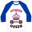 Virgin Teez  Baseball Tee Unisex Classic Baseball Tee / x-small / White/Blue FITNESS QUEEN UNISEX CLASSIC BASEBALL TEE