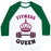 Virgin Teez  Baseball Tee Unisex Classic Baseball Tee / x-small / White/Dark Green FITNESS QUEEN UNISEX CLASSIC BASEBALL TEE