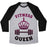 Virgin Teez  Baseball Tee Unisex Tri-Blend Baseball Tee / small / Athletic Gray / Black FITNESS QUEEN UNISEX TRI-BLEND BASEBALL TEE