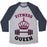 Virgin Teez  Baseball Tee Unisex Tri-Blend Baseball Tee / small / Athletic Gray / Navy FITNESS QUEEN UNISEX TRI-BLEND BASEBALL TEE