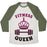 Virgin Teez  Baseball Tee Unisex Tri-Blend Baseball Tee / small / Oatmeal / Moss FITNESS QUEEN UNISEX TRI-BLEND BASEBALL TEE
