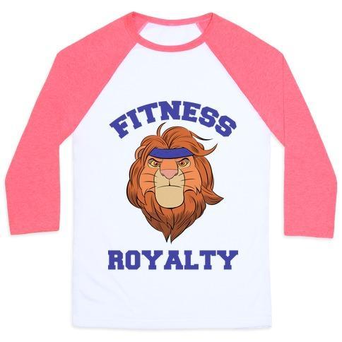 Virgin Teez  Baseball Tee Unisex Classic Baseball Tee / x-small / White/Neon Pink FITNESS ROYALTY UNISEX CLASSIC BASEBALL TEE