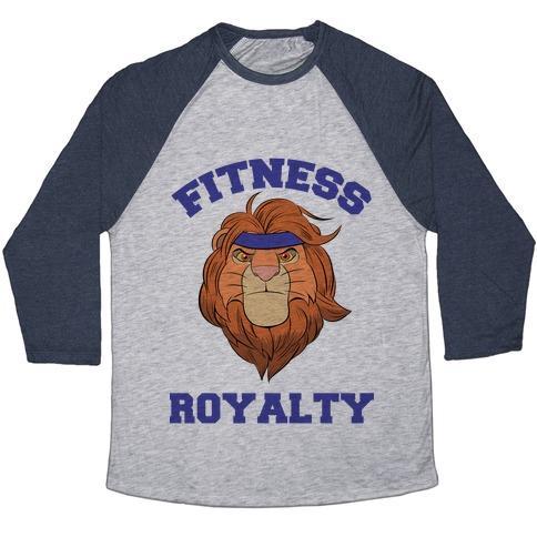 Virgin Teez  Baseball Tee Unisex Tri-Blend Baseball Tee / small / Athletic Gray / Navy FITNESS ROYALTY UNISEX TRI-BLEND BASEBALL TEE