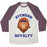 Virgin Teez  Baseball Tee Unisex Tri-Blend Baseball Tee / small / Oatmeal / Maroon FITNESS ROYALTY UNISEX TRI-BLEND BASEBALL TEE