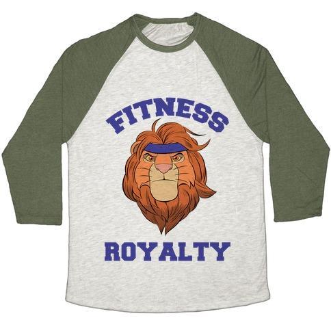 Virgin Teez  Baseball Tee Unisex Tri-Blend Baseball Tee / small / Oatmeal / Moss FITNESS ROYALTY UNISEX TRI-BLEND BASEBALL TEE