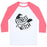 Virgin Teez  Baseball Tee Unisex Classic Baseball Tee / x-small / White/Neon Pink FITNESS WITCH UNISEX CLASSIC BASEBALL TEE