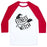 Virgin Teez  Baseball Tee Unisex Classic Baseball Tee / x-small / White/Red FITNESS WITCH UNISEX CLASSIC BASEBALL TEE