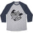 Virgin Teez  Baseball Tee Unisex Tri-Blend Baseball Tee / small / Athletic Gray / Navy FITNESS WITCH UNISEX TRI-BLEND BASEBALL TEE