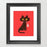 Deny Designs Framed Art Prints Fitz - Hungry hungry cat (and unfortunate mouse) Frame