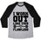 Virgin Teez  Baseball Tee Unisex Tri-Blend Baseball Tee / small / Athletic Gray / Black FLAWLESS WORKOUT UNISEX TRI-BLEND BASEBALL TEE