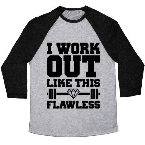 Virgin Teez  Baseball Tee Unisex Tri-Blend Baseball Tee / small / Athletic Gray / Black FLAWLESS WORKOUT UNISEX TRI-BLEND BASEBALL TEE