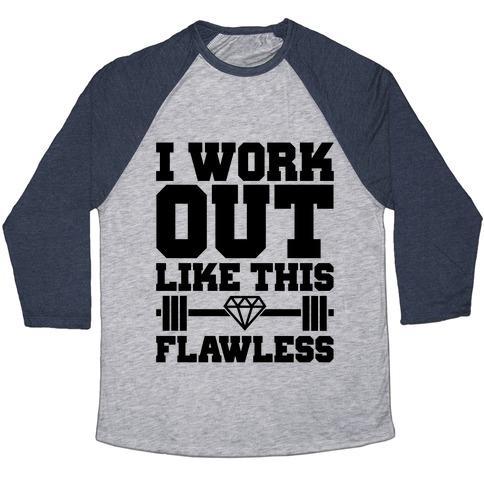 Virgin Teez  Baseball Tee Unisex Tri-Blend Baseball Tee / small / Athletic Gray / Navy FLAWLESS WORKOUT UNISEX TRI-BLEND BASEBALL TEE