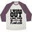 Virgin Teez  Baseball Tee Unisex Tri-Blend Baseball Tee / small / Oatmeal / Maroon FLAWLESS WORKOUT UNISEX TRI-BLEND BASEBALL TEE