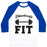 Virgin Teez  Baseball Tee Unisex Classic Baseball Tee / x-small / White/Blue FLAWLESSLY FIT UNISEX CLASSIC BASEBALL TEE