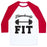 Virgin Teez  Baseball Tee Unisex Classic Baseball Tee / x-small / White/Red FLAWLESSLY FIT UNISEX CLASSIC BASEBALL TEE