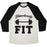 Virgin Teez  Baseball Tee Unisex Tri-Blend Baseball Tee / small / Oatmeal / Black FLAWLESSLY FIT UNISEX TRI-BLEND BASEBALL TEE