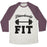 Virgin Teez  Baseball Tee Unisex Tri-Blend Baseball Tee / small / Oatmeal / Maroon FLAWLESSLY FIT UNISEX TRI-BLEND BASEBALL TEE