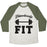 Virgin Teez  Baseball Tee Unisex Tri-Blend Baseball Tee / small / Oatmeal / Moss FLAWLESSLY FIT UNISEX TRI-BLEND BASEBALL TEE