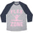 Virgin Teez  Baseball Tee Unisex Tri-Blend Baseball Tee / small / Athletic Gray / Navy FLEX ZONE GYMNASTICS WHITE PRINT UNISEX TRI-BLEND BASEBALL TEE