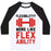 Virgin Teez  Baseball Tee Unisex Classic Baseball Tee / x-small / White/Black FLEXIBILITY MORE LIKE FLEX ABILITY UNISEX CLASSIC BASEBALL TEE