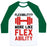 Virgin Teez  Baseball Tee Unisex Classic Baseball Tee / x-small / White/Dark Green FLEXIBILITY MORE LIKE FLEX ABILITY UNISEX CLASSIC BASEBALL TEE