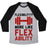 Virgin Teez  Baseball Tee Unisex Tri-Blend Baseball Tee / small / Athletic Gray / Black FLEXIBILITY MORE LIKE FLEX ABILITY UNISEX TRI-BLEND BASEBALL TEE