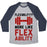 Virgin Teez  Baseball Tee Unisex Tri-Blend Baseball Tee / small / Athletic Gray / Navy FLEXIBILITY MORE LIKE FLEX ABILITY UNISEX TRI-BLEND BASEBALL TEE