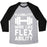 Virgin Teez  Baseball Tee Unisex Tri-Blend Baseball Tee / small / Athletic Gray / Black FLEXIBILITY MORE LIKE FLEX ABILITY UNISEX TRI-BLEND BASEBALL TEE