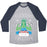 Virgin Teez  Baseball Tee Unisex Tri-Blend Baseball Tee / small / Athletic Gray / Navy FLEXING FOR FREEDOM UNISEX TRI-BLEND BASEBALL TEE