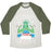 Virgin Teez  Baseball Tee Unisex Tri-Blend Baseball Tee / small / Oatmeal / Moss FLEXING FOR FREEDOM UNISEX TRI-BLEND BASEBALL TEE
