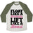 Virgin Teez  Baseball Tee Unisex Tri-Blend Baseball Tee / small / Oatmeal / Moss FLOAT LIKE A BUTTERFLY LIFT LIKE A BEAST UNISEX TRI-BLEND BASEBALL TEE