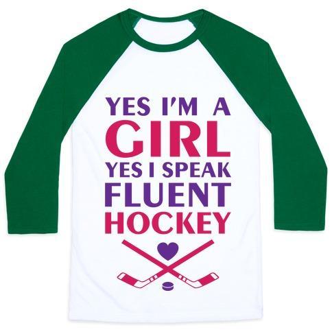 Virgin Teez  Baseball Tee Unisex Classic Baseball Tee / x-small / White/Dark Green FLUENT HOCKEY UNISEX CLASSIC BASEBALL TEE